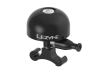 Lezyne Classic Brass Klingel, M,schwarze Klingel, schwarze Halterung