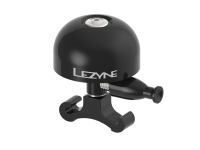 Lezyne Classic Brass Klingel, M,schwarze Klingel, schwarze Halterung